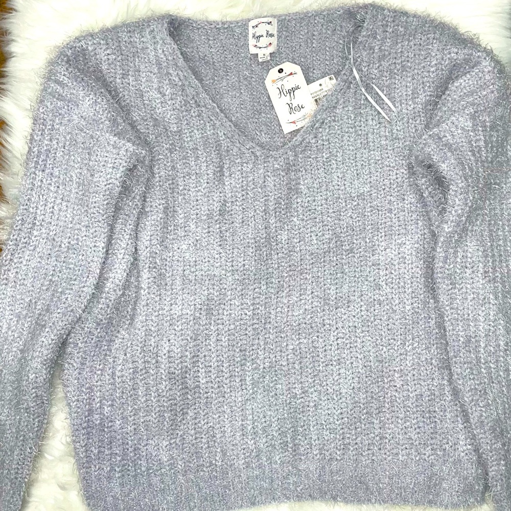 Junior's Fluffy Chenille Sweater